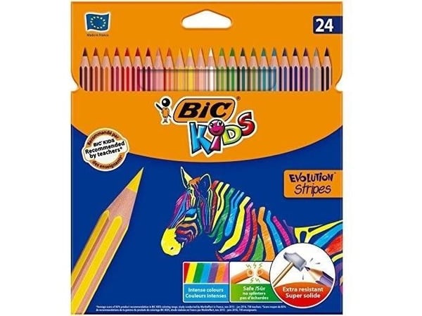 Bic Kredki Eco Evolution Stripes 18+6 väriä (950525)