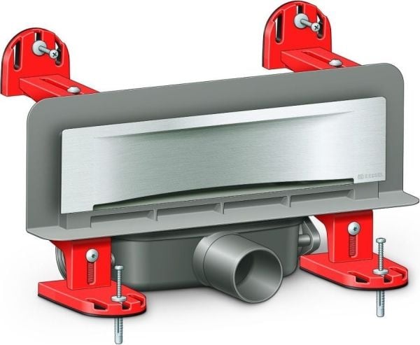 Kessel lineær avløpsrenne med rist 30 cm Scada Wave med LED-belysning (48003.43)