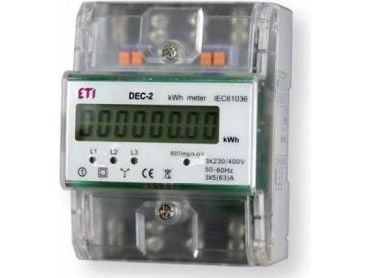 Eti-Polam 3-vaiheinen sähkömittari 3 x 63A 3 x 230/400V AC+N IP20 DEC-2 (004804051)