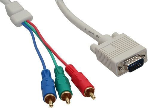 InLine 17202, 2 m, VGA (D-Sub), RCA, Beige, Hanstik/Hanstik