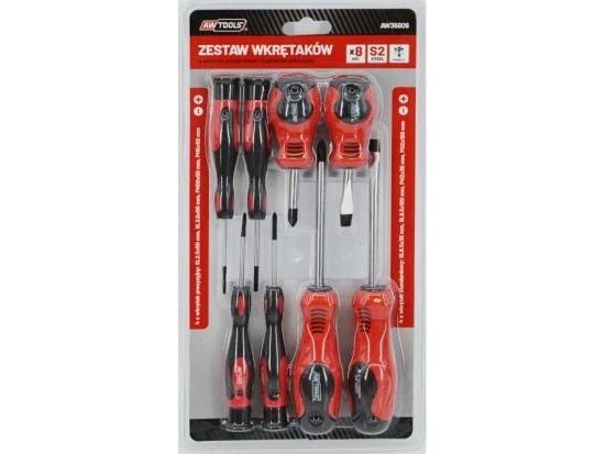 AWTools S2 + tarkkuusruuvinvääntimet 8kpl (AW36809)