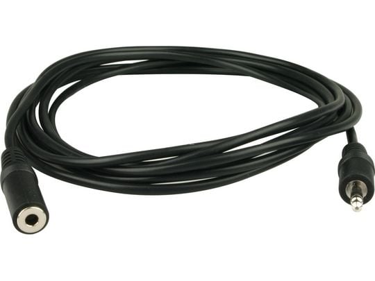 Goobay 50432, 3.5mm, Hankjønn, 3.5mm, Hunkjønn, 3 m, Sort