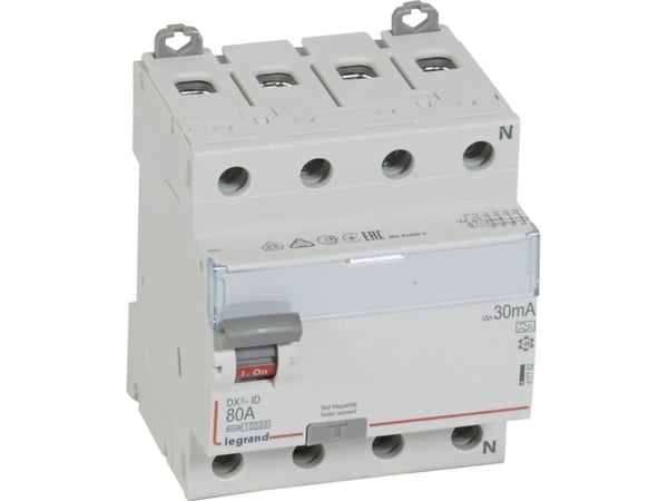 Legrand vikavirtasuojakytkin 4P 80A 0,03A tyyppi A P304 DX3 (411762)