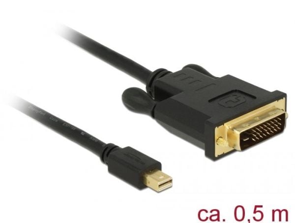 DeLOCK 83987, 0,5 m, Mini DisplayPort, DVI-D, Uros, Uros, Kulta