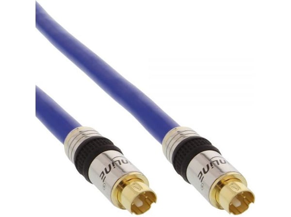 InLine 89959P, 15 m, S-Video (4-pin), S-Video (4-pin), Gull, Blå, Hankjønn/hankjønn