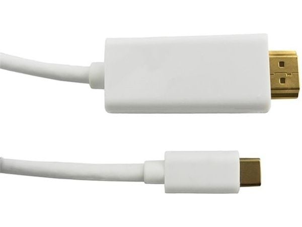 Qoltec 50414, 1 m, HDMI-tyyppi A (vakio), USB Type-C, Uros, Uros, Suora