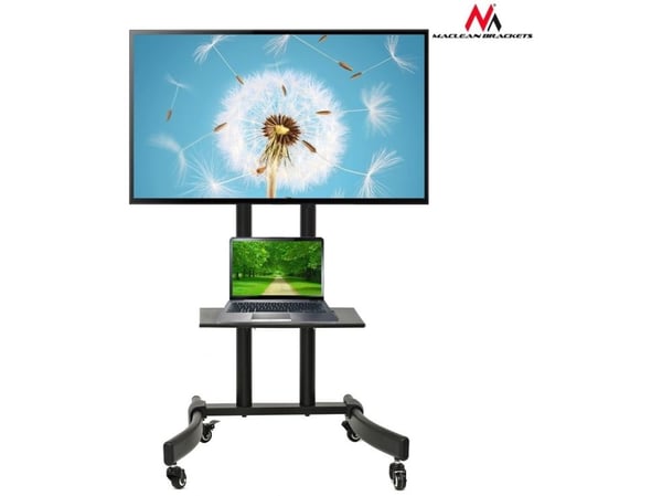 Maclean MC-739 - Vogn - for flatpanel - plastikk, aluminium, stål - skjermstørrelse: 32"-65"