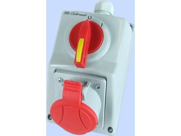 Elektromet-asennus 5P 0-I 32A pistorasialla IP54 (974005)