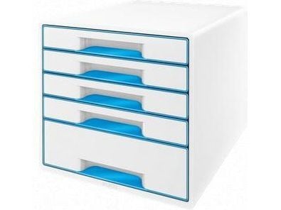 Leitz 52141036, 5 skuffer, Isopor, Blå, Hvit, 1 stykker, 287 x 363 x 270 mm