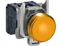 Schneider Electric XB4BVM5, Keltainen, IP66, CSA, 230-240 V, 2,2 cm