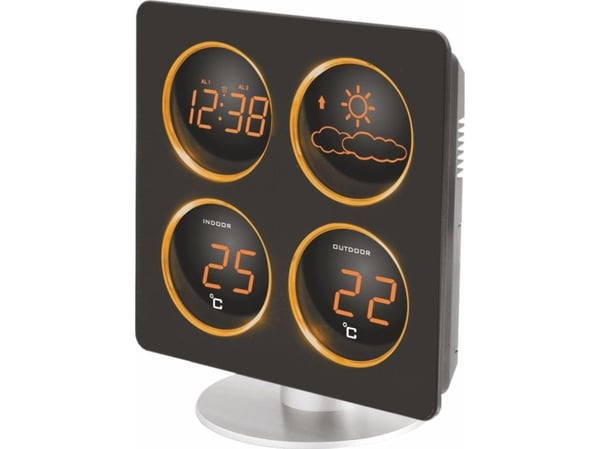 Technoline WS 6830, Sølv, Inne Termometer, Utendørs Barometer, °C, Batteri, AAA Micro LR03, 172 mm