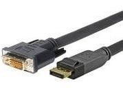 VivoLink Pro - DisplayPort-kabel - DisplayPort (hann) til DVI-D (hann) - 2 m - låst, tommelskruer