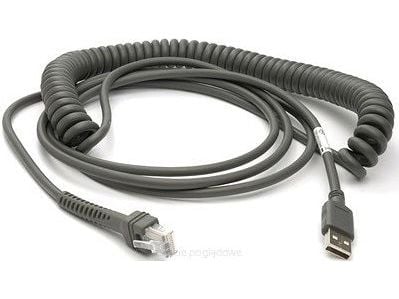 Zebra - USB-kabel - USB - 2.7 m - rullet sammen - for Symbol LS2208, LS4208, LS4278; Zebra VC80X
