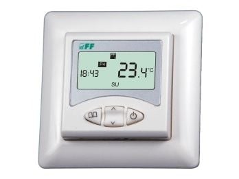 F&amp;F Lämpötilansäädin 230V 16A -5-60°C IP20 valkoinen RT-825