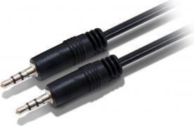 Equip 14708107, 3.5mm, Hankjønn, 3.5mm, Hankjønn, 2,5 m, Sort