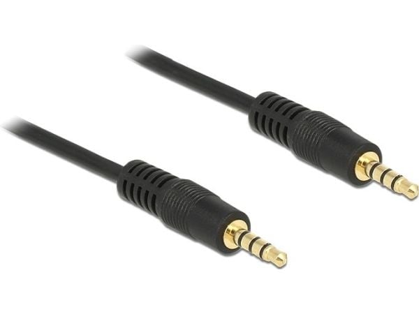 DeLOCK 83438, 3.5mm, Uros, 3.5mm, Uros, 5 m, Musta