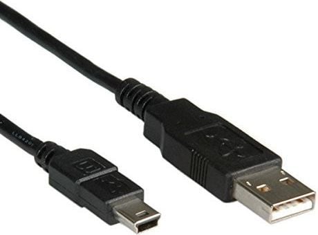 Rotronic 11.02.8719, 1,8 m, USB A, Mini-USB B, 2.0, uros/naaras, musta