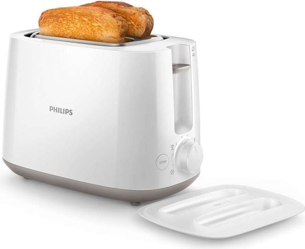 Philips Daily Collection HD2582 - Brødrister - 2 skive - 2 Spor - hvit