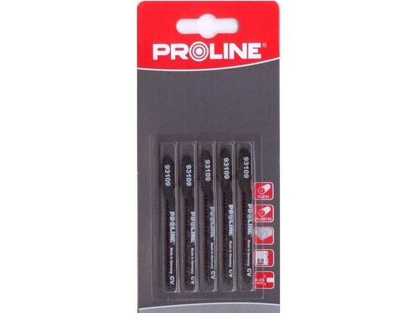 Proline stikksagblad for plexiglass 50x5mm type U 5stk (93409)