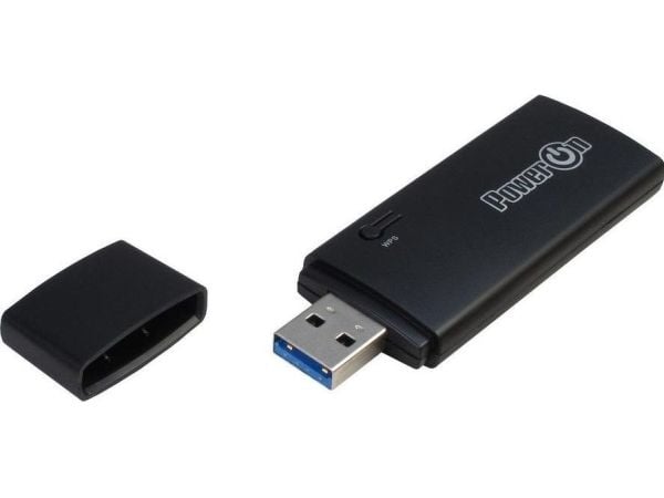 Inter-Tech DMG-20, Langaton, USB, WLAN, 867 Mbit/s, Musta