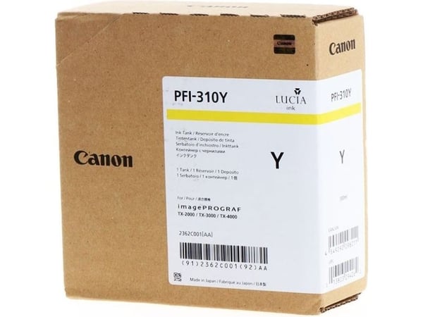 Canon PFI-310Y, Keltainen, Väriainepohjainen muste, 330 ml