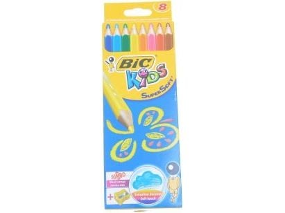 BIC SuperSoft, Pehmeä, Monivärinen, 8 kpl