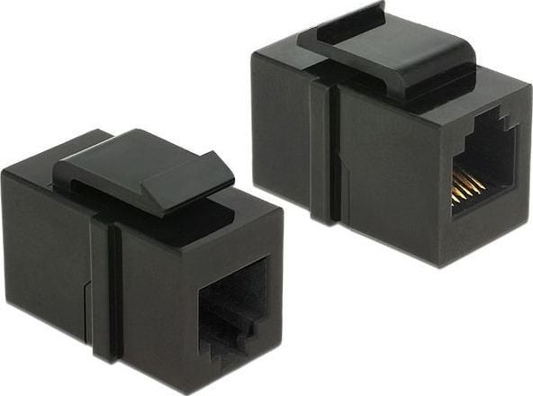 Delock - Modulinnlegg - CAT 3 - RJ-12 - svart