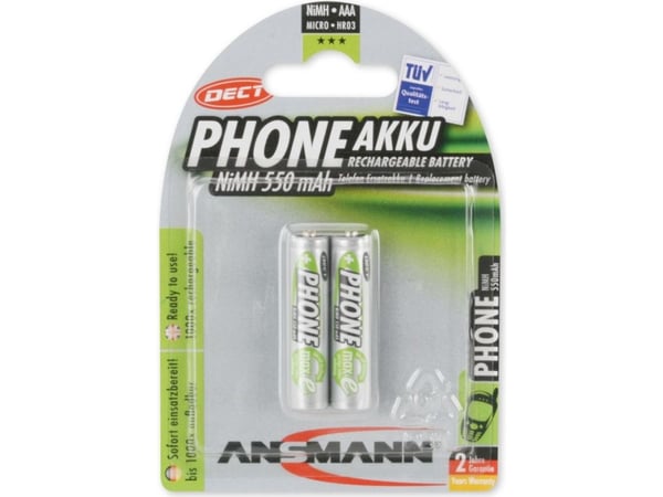 ANSMANN Dect - Paristot 2 x AAA - NiMH - 550 mAh