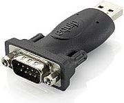 Equip 133382, USB A, RS-232, Musta