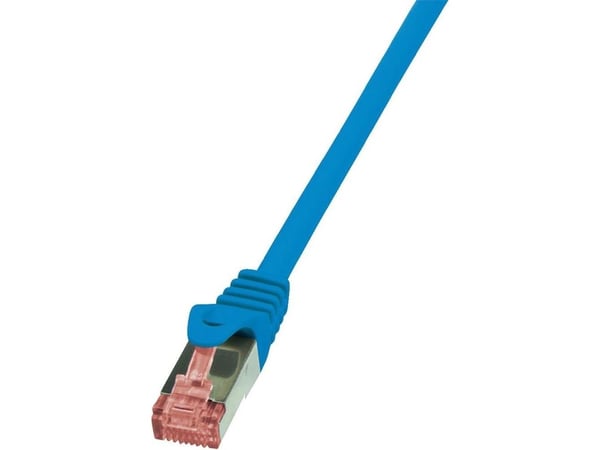 LogiLink PrimeLine - Koblingskabel - RJ-45 (hann) til RJ-45 (hann) - SFTP, PiMF - CAT 6 - halogenfri, uten hindringer - blå