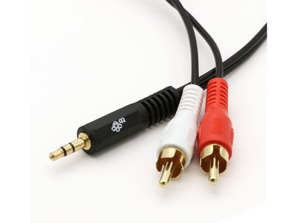 Kabel 3,5 mm MiniJack til 2x RCA M/M (cinch) 1,5 m