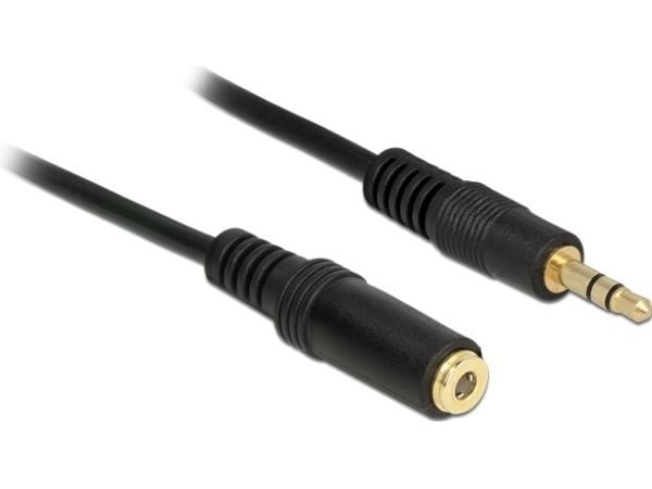 Delock - Lydforlengelseskabel - mini-phone stereo 3.5 mm hunn til mini-phone stereo 3.5 mm hann - 50 cm - svart