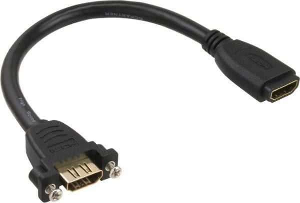 InLine 17600R, 0,2 m, HDMI Type A (Standard), HDMI Type A (Standard), Hunkjønn, Hunkjønn, Rett