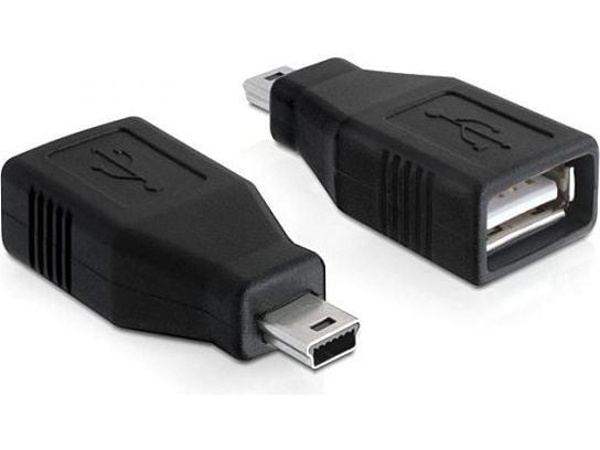 DeLOCK 65277, mini USB, USB 2.0-A, Musta