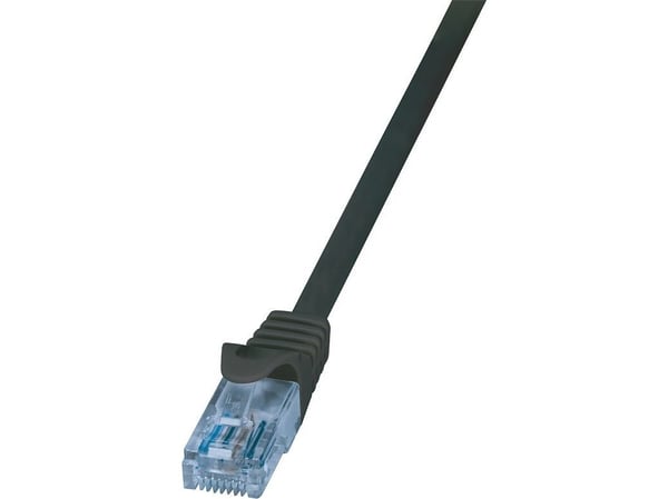 LogiLink CP3023U, 0,5 m, Cat6a, U/UTP (UTP), RJ-45, RJ-45, Sort