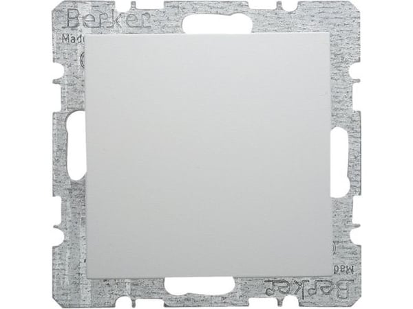 Berker-päätykappale keskielementillä Neliö valkoinen S.1/B.3/B.7 Glas (6710098989)