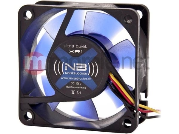Noiseblocker BlackSilentFan XR1, Vifte, 6 cm, 1600 RPM, 18 m³/t, Sort