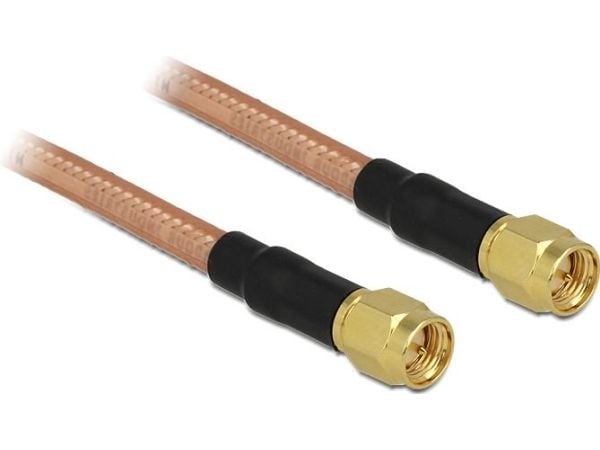 Delock - Antennekabel - SMA (P) til SMA (P) - 40 cm - RG-142 - gjennomsiktig