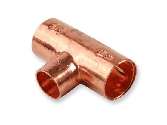Viega T-stykke 22 x 15 x 22 mm kobber