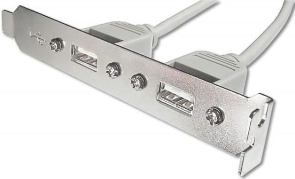 ASSMANN - USB-panel - 5 pin i linje (hunn) til USB (hunn) - 25 cm - beige