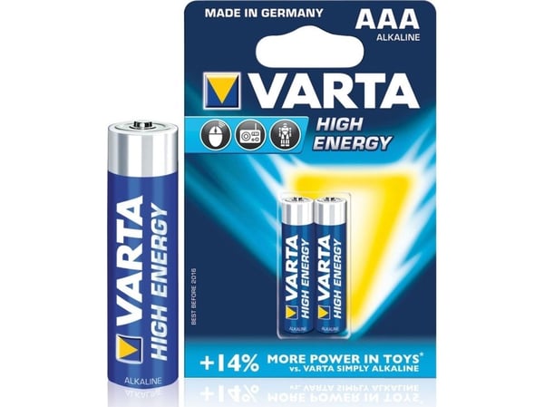Varta -4903/2B, Engangsbatteri, AAA, Alkalinsk, 1,5 V, 2 stykker, 10 år