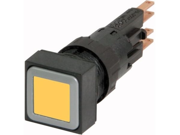 Eaton Q25LTR-GE/WB, Tryckknappsbrytare, Svart, Gul, IP65, 25 mm, 60 mm, 25 mm