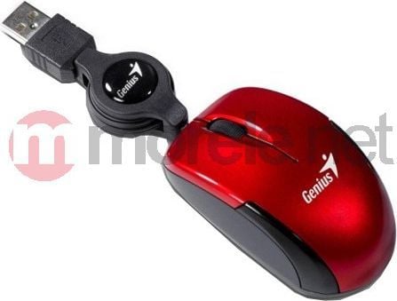 Genius Micro Traveler, Optinen, USB A-tyyppi, 1200 DPI, Punainen