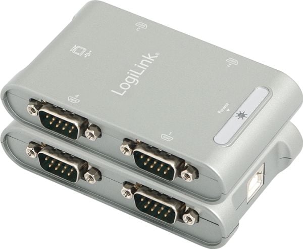 LogiLink USB 2.0 to 4-Port Serial Adapter - Seriell adapter - USB 2.0 - RS-232 x 4