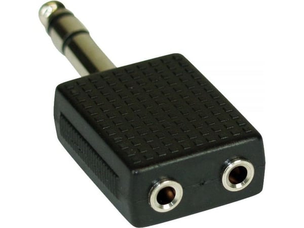 InLine 99304, 3.5mm jack female, 2x3.5mm, Musta