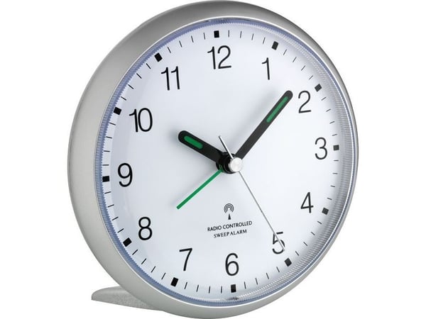 TFA väckarklocka - rund - kvarts - skrivbord