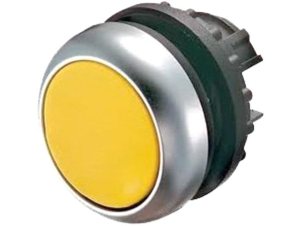 Eaton M22-DL-Y, Tryckknappsbrytare, Svart, Metallisk, Gul, IP66, IP67, IP69, 29,7 mm, 29,7 mm, -25 - 70 ° C
