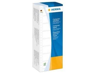 HERMA Computer labels - Papir - matt - permanent selv-adhesiv - perforert - hvit - 88.9 x 35.7 mm 4000 etikett(er) sammenhengde siksakfoldede etike...