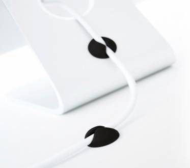 Bluelounge CableDrop Mini - Kabelklemme - svart (en pakke 9)