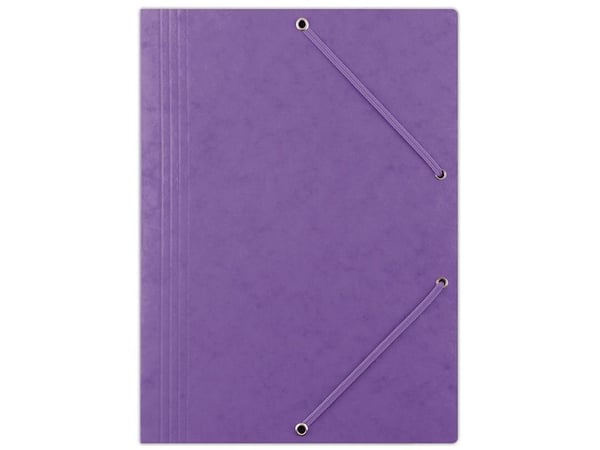 Donau TECZKA med gummistrikk prespan A4 3-vinget 390GSM lilla (8643080-23PL)